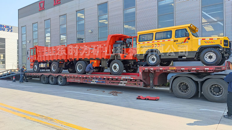 2臺(tái)20噸井下自車、1臺(tái)10人無(wú)軌人車發(fā)往陜西